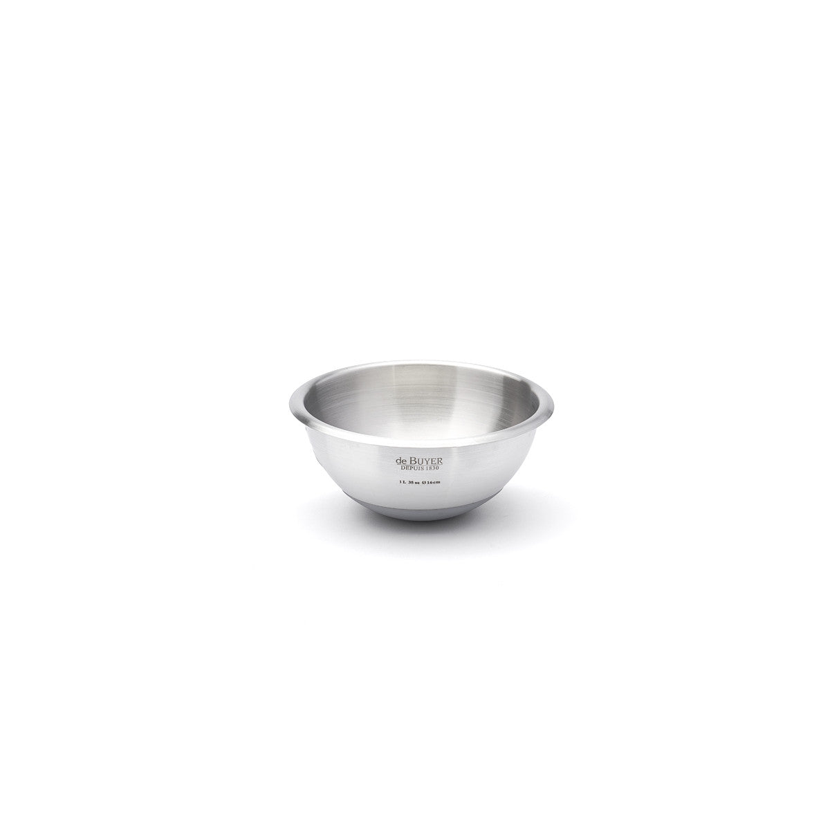 Bassine demi-sphérique en inox Ø16cm fond silicone - 2