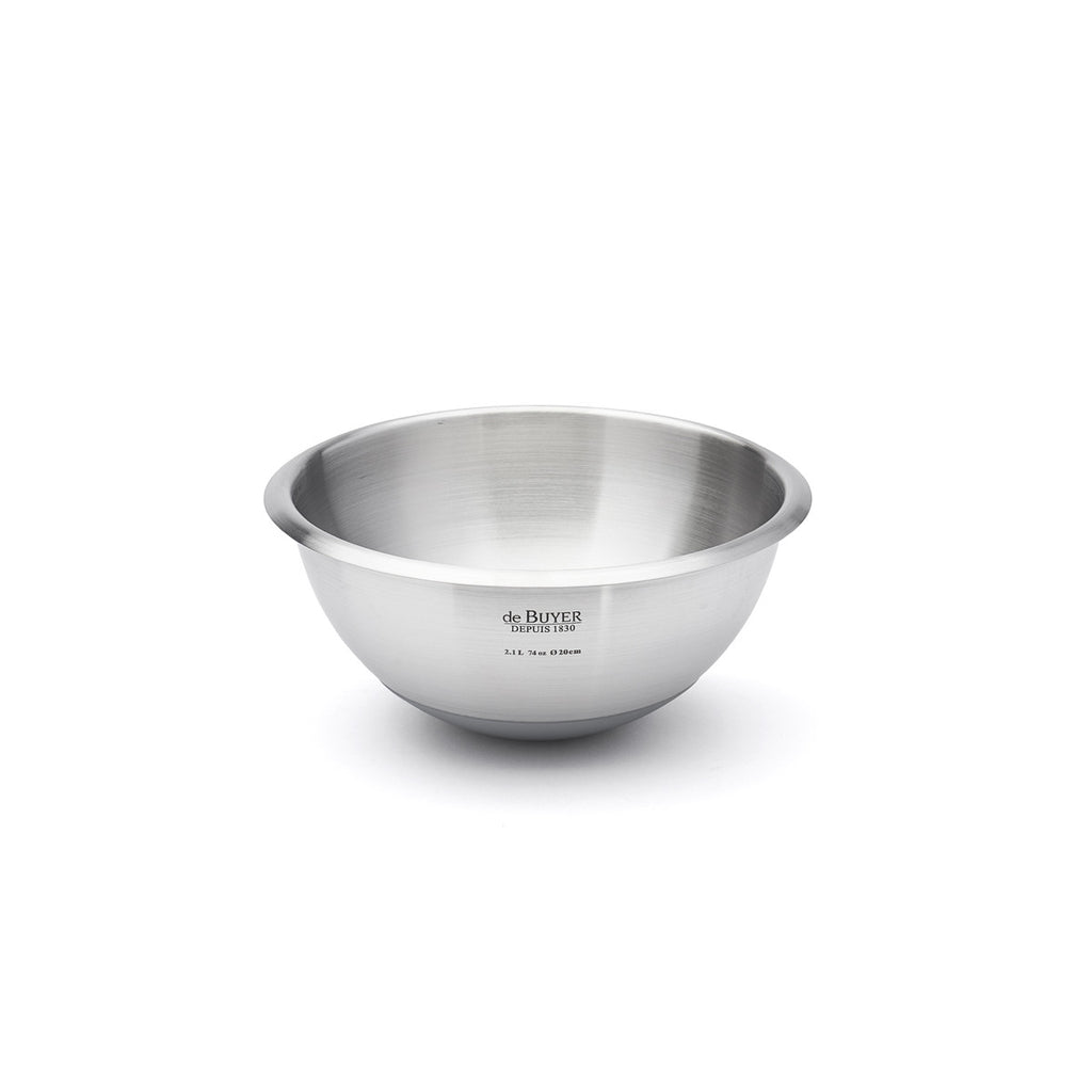 Bassine demi-sphérique en inox Ø20cm fond silicone - 1