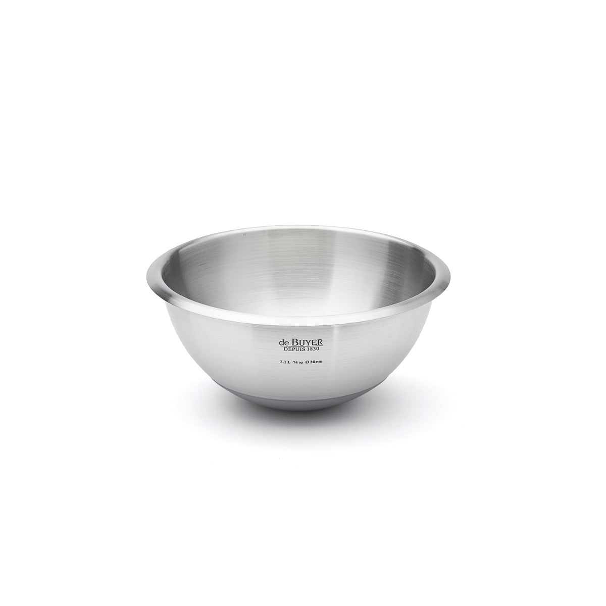 Bassine demi-sphérique en inox Ø20cm fond silicone - 1