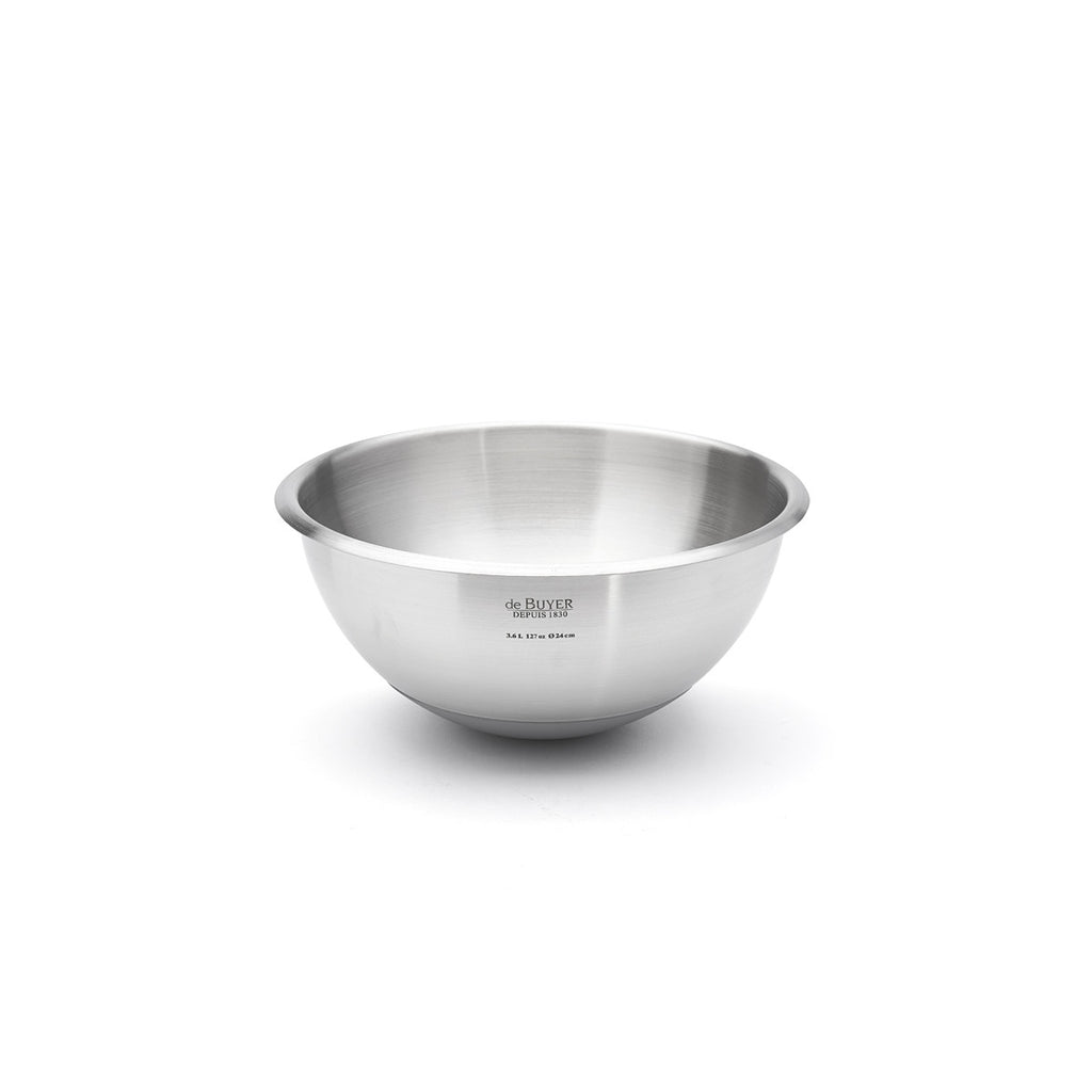 Bassine demi-sphérique en inox Ø24cm fond silicone - 1