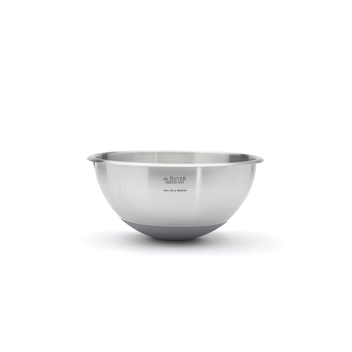 Bassine demi-sphérique en inox Ø24cm fond silicone - 2