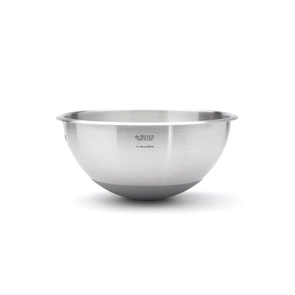 Bassine demi-sphérique en inox Ø30cm fond silicone - 1