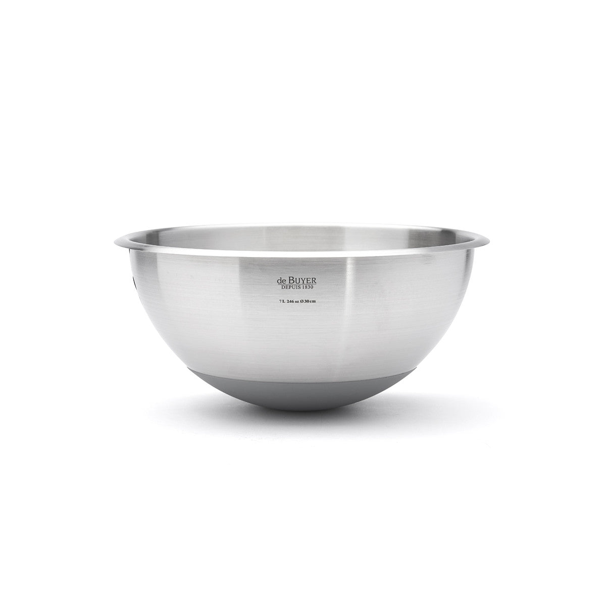 Bassine demi-sphérique en inox Ø30cm fond silicone - 1