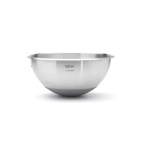 Bassine demi-sphérique en inox Ø30cm fond silicone - 1