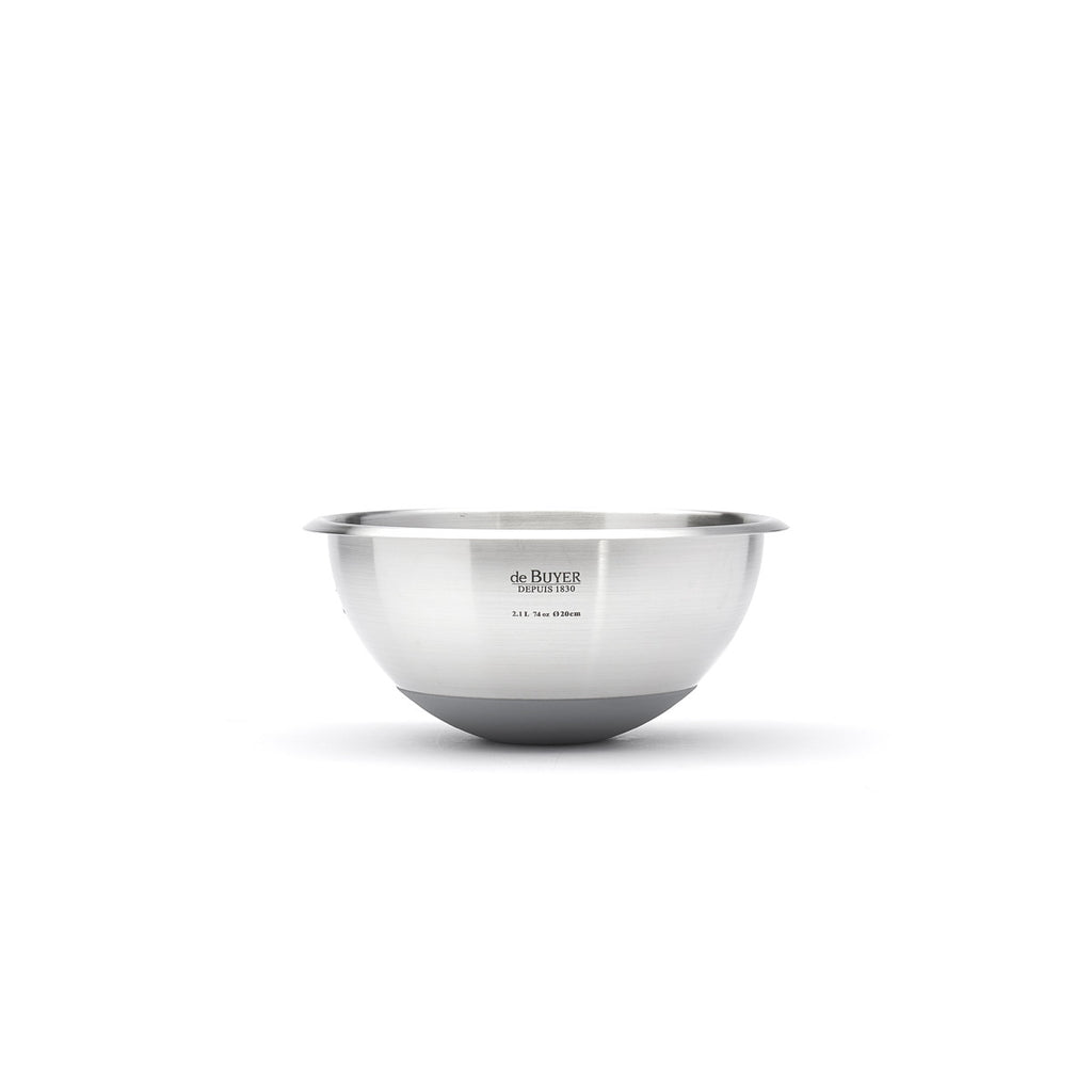 Bassine demi-sphérique en inox Ø20cm fond silicone - 2