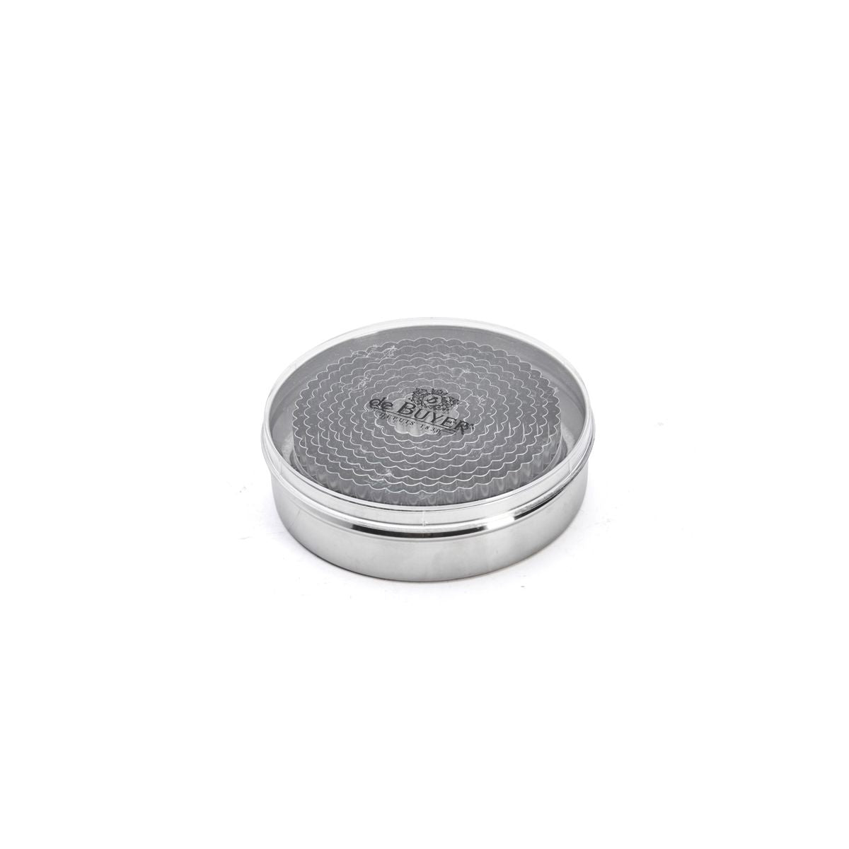 Boîte de 9 découpoirs ronds cannelés en inox Ø3 à 11cm - 1
