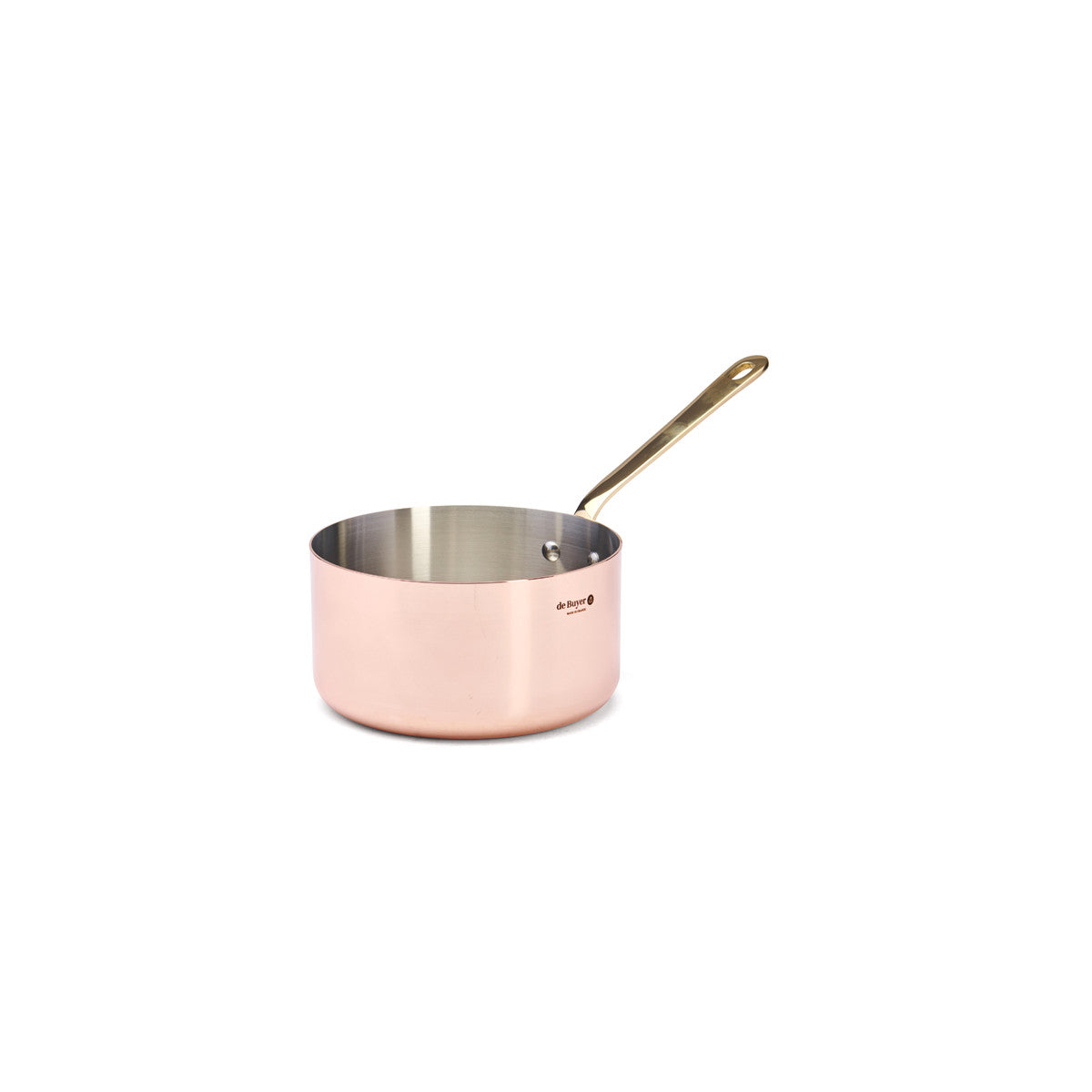 Casserole en cuivre INOCUIVRE Ø18cm monture laiton - 1