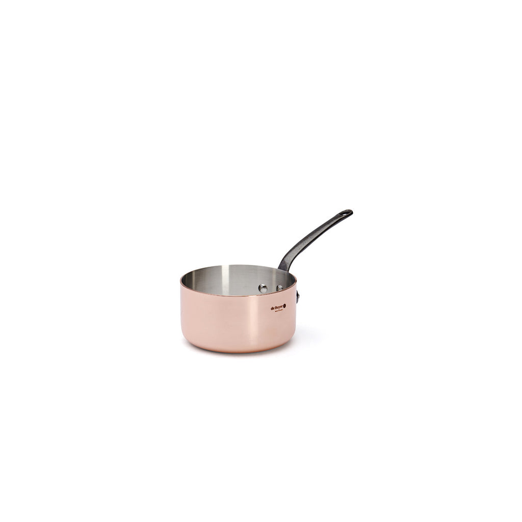 Casserole en cuivre INOCUIVRE Ø14cm monture fonte d'acier - 2