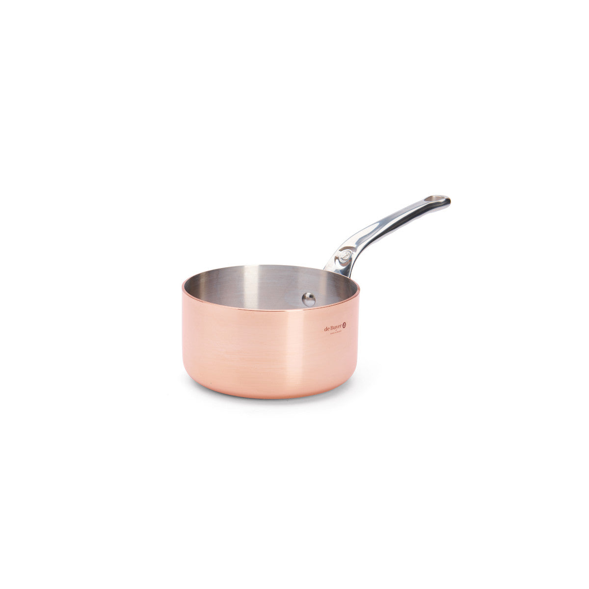 Casserole en cuivre PRIMA MATERA Ø14cm - queue fonte d'inox - 1
