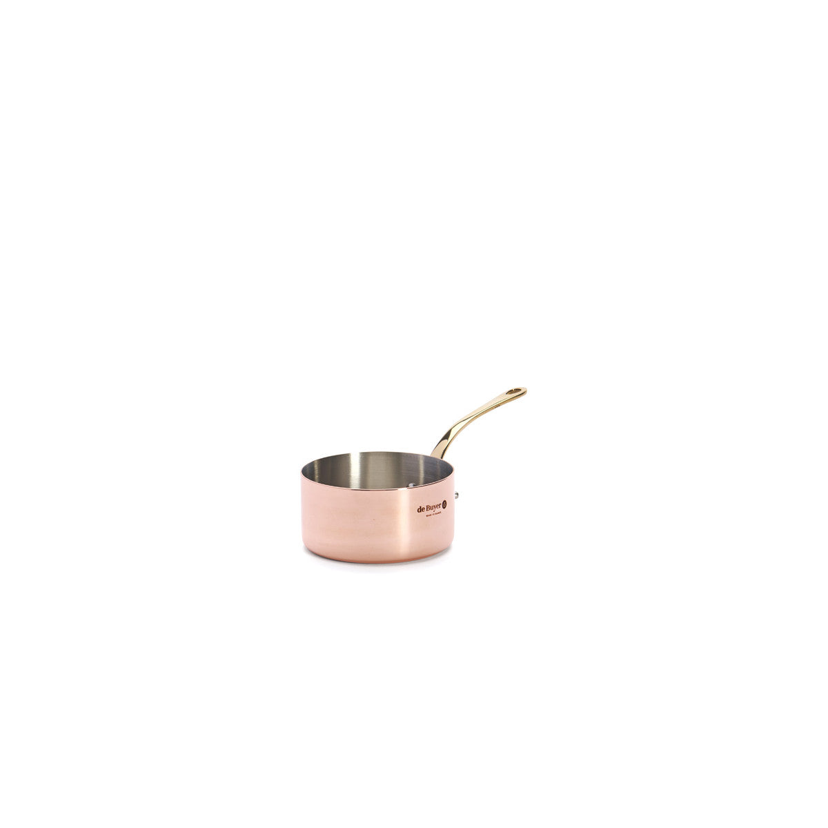Casserole en cuivre INOCUIVRE Ø9cm monture laiton - 1