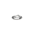 Couvercle en inox avec pontet en fonte d'inox Ø14cm - 1