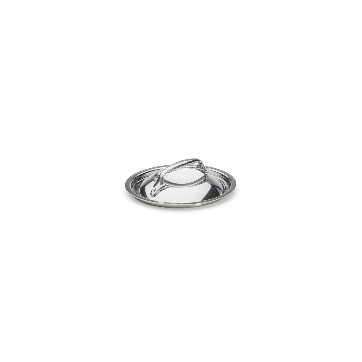 Couvercle en inox avec pontet en fonte d'inox Ø14cm - 1