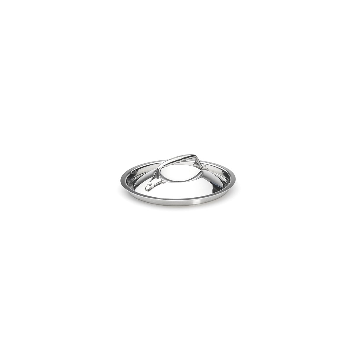 Couvercle en inox avec pontet en fonte d'inox Ø16cm - 1