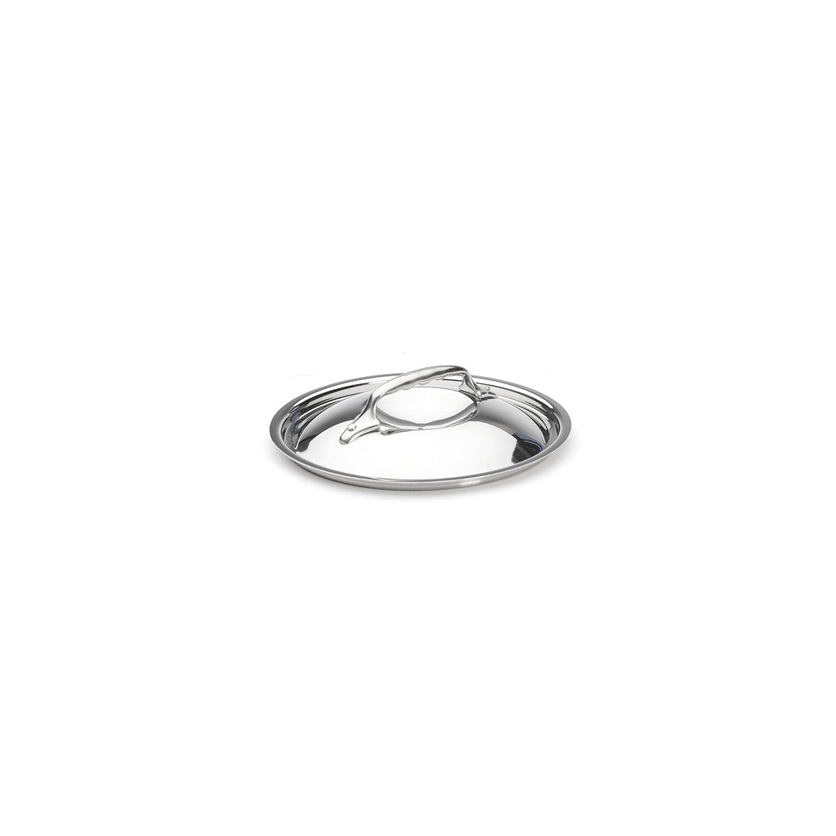 Couvercle en inox avec pontet en fonte d'inox Ø18cm - 1