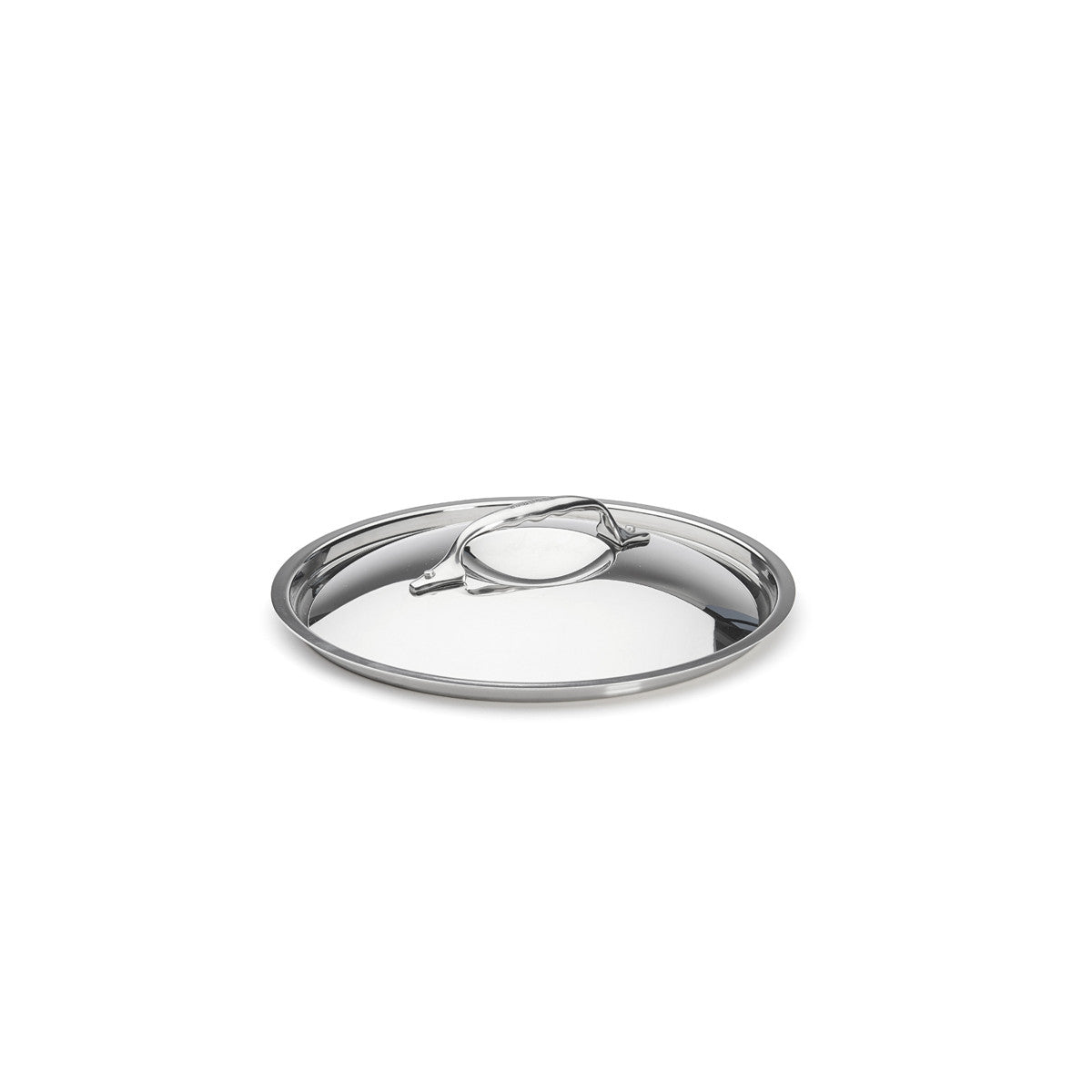 Couvercle en inox avec pontet en fonte d'inox Ø24cm - 1