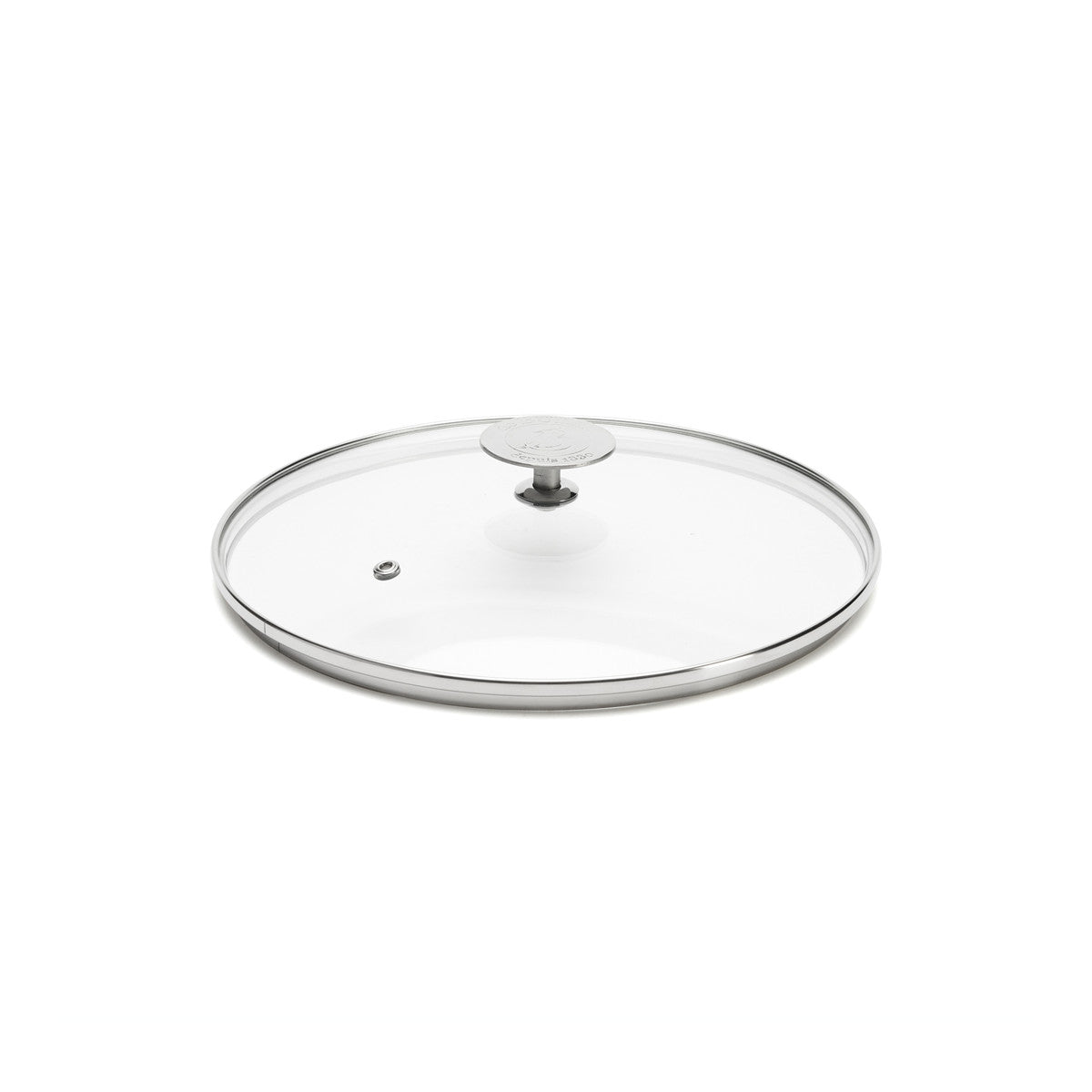 Couvercle en verre avec pontet en inox Ø24cm - 1