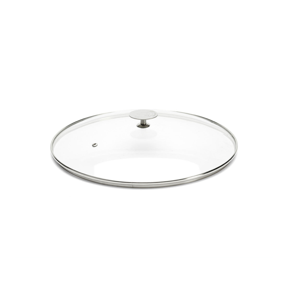 Couvercle en verre avec pontet en inox Ø36cm - 1