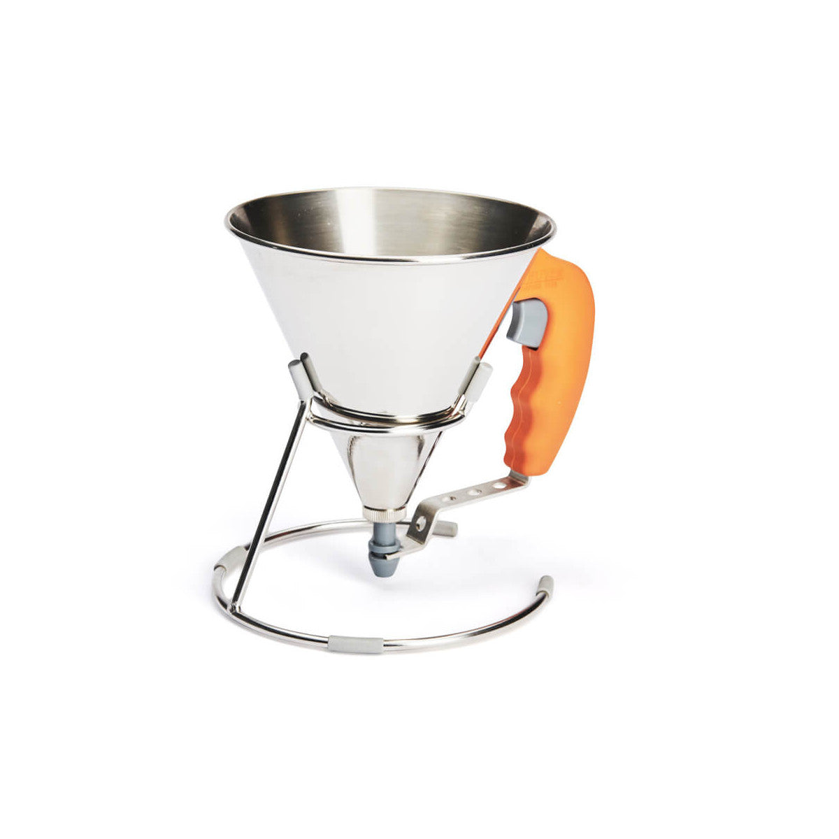 Entonnoir à piston avec pied 0,8L inox KWIK Orange - 1