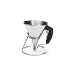 Entonnoir à piston avec pied 0,8L inox KWIK Noir - 1