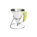 Entonnoir à piston avec pied 0,8L inox KWIK Vert - 1
