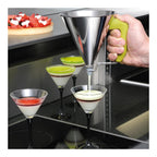 Entonnoir à piston avec pied 0,8L inox KWIK Vert - 2