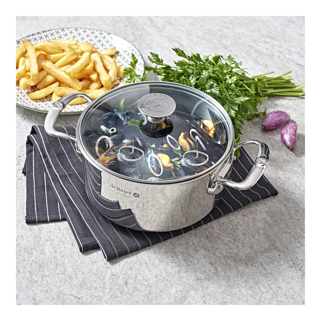 Faitout en inox avec couvercle en verre MILADY Ø24cm - 2