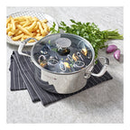 Faitout en inox avec couvercle en verre MILADY Ø24cm - 2