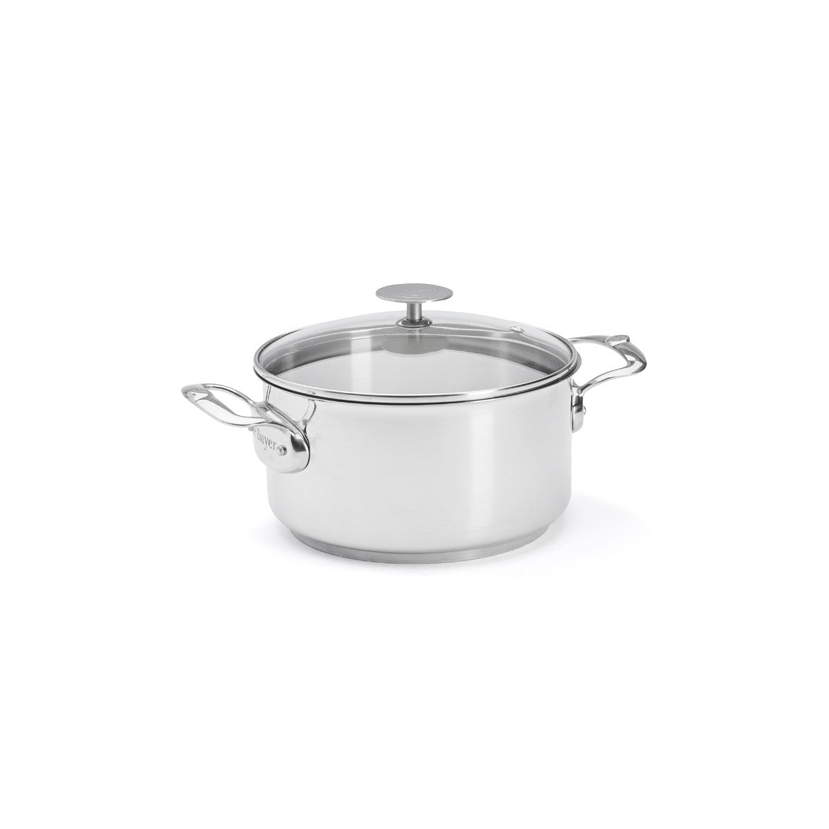 Faitout en inox avec couvercle en verre MILADY Ø20cm - 1