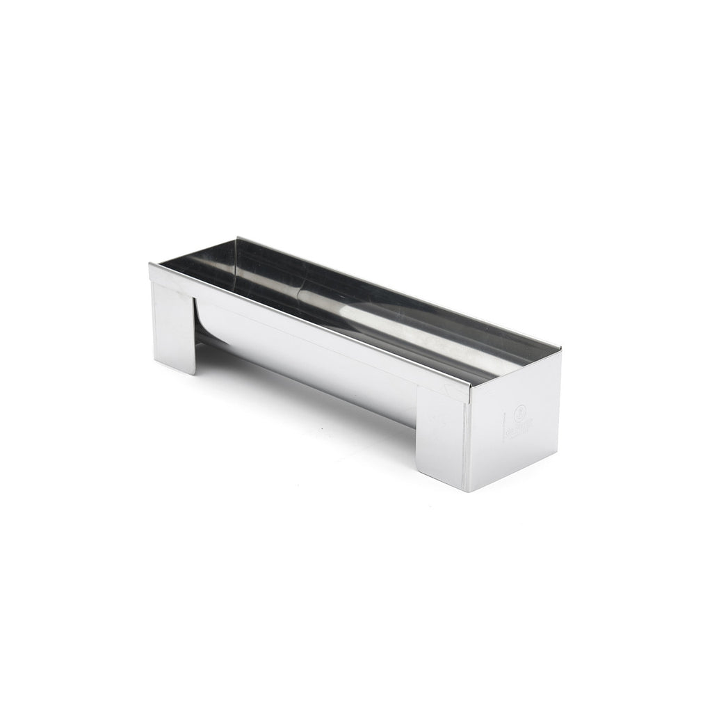 Gouttière à bûche ronde inox démontable 30x6,5cm - 1