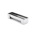 Gouttière à bûche ronde inox démontable 30x6,5cm - 1