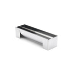 Gouttière à bûche ronde inox démontable 30x6,5cm - 1
