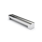 Gouttière à bûche ronde inox démontable 50x8cm - 1