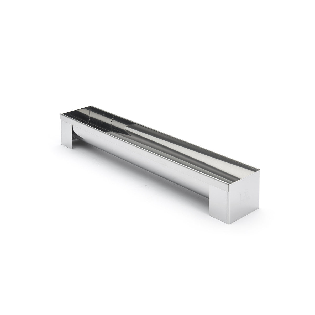 Gouttière à bûche ronde inox démontable 50x8cm - 1