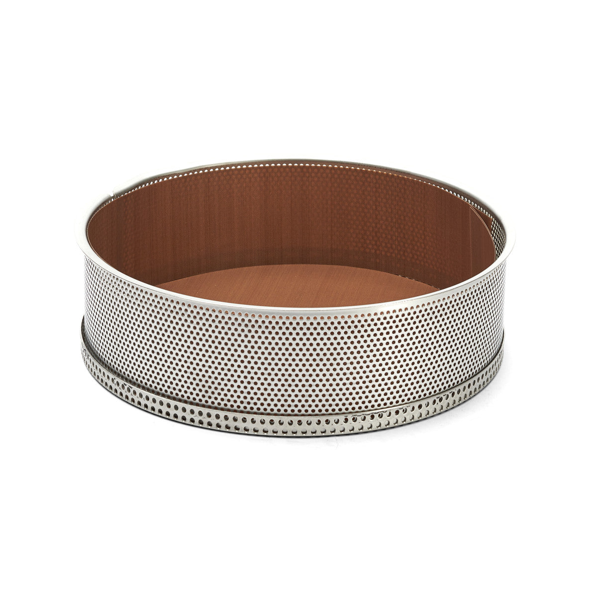 Moule à manqué inox perforé Ø24cm + 2 feuilles de cuisson antiadhésive - 1
