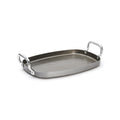 Plancha rectangulaire en acier MINERAL B 38x26cm - Lisse - 1