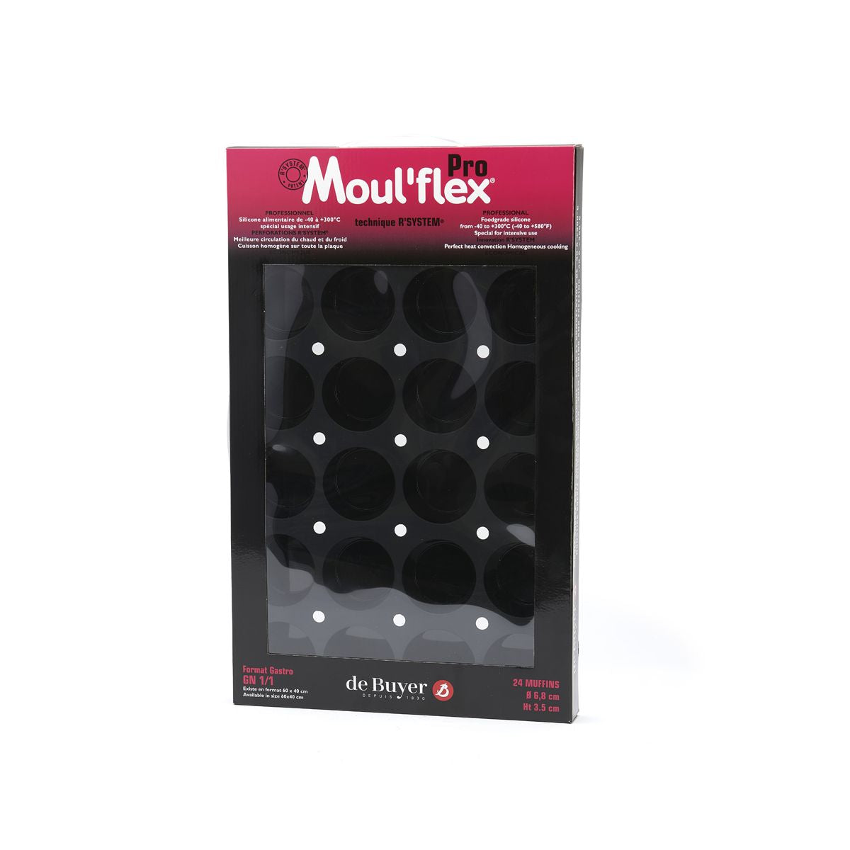 Moule en silicone 24 muffins MOUL'FLEX PRO GN1/1 - 2