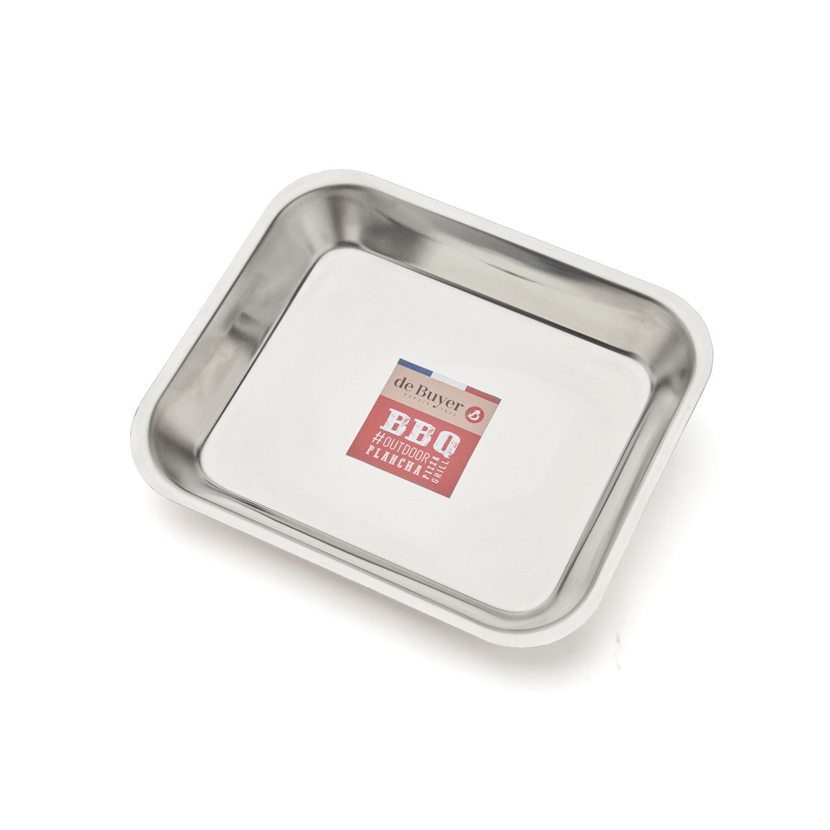 Plat à mariner en inox 30x25x4,3cm - 2