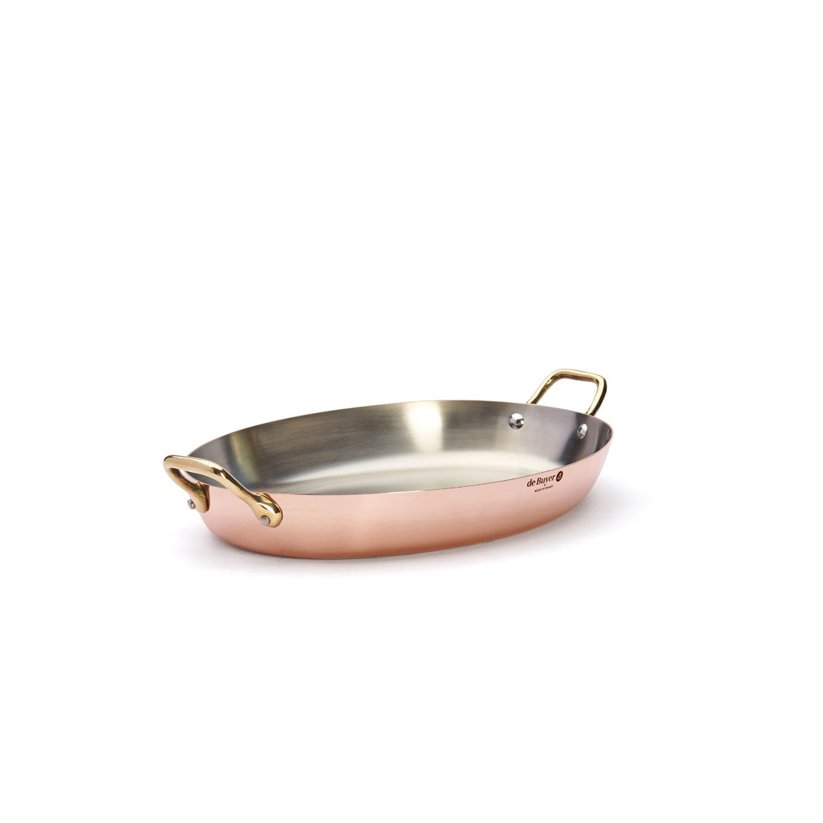 Plat en cuivre INOCUIVRE Ø36cm montures laiton - 1