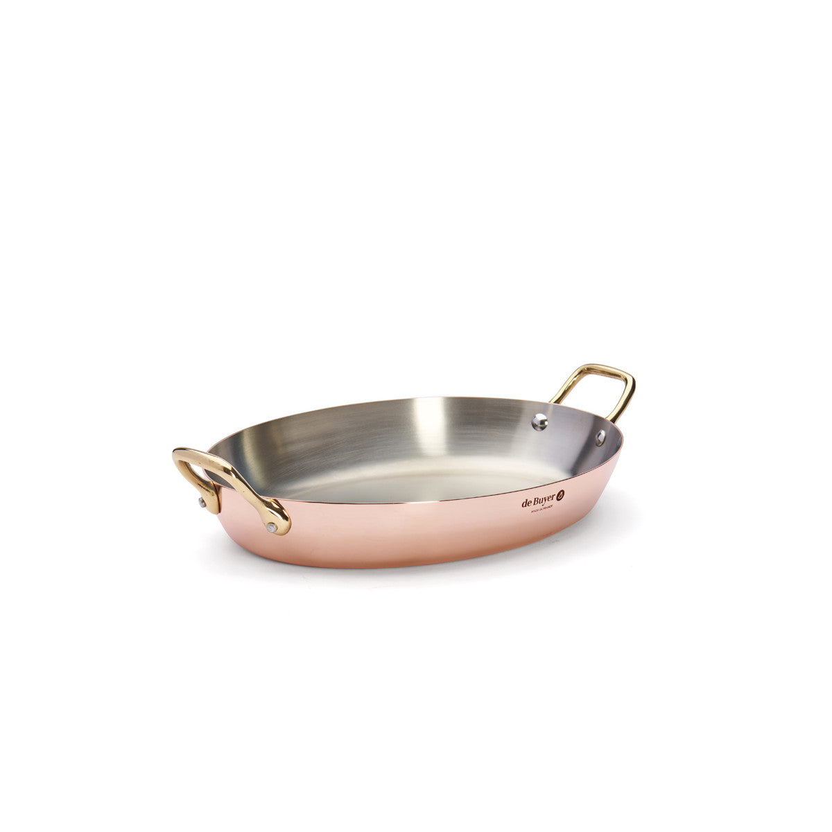 Plat en cuivre INOCUIVRE Ø32cm montures laiton - 1