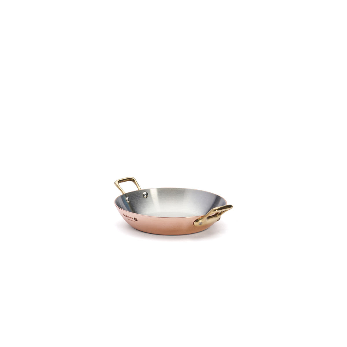Plat à four en cuivre INOCUIVRE Ø16cm montures laiton - 2