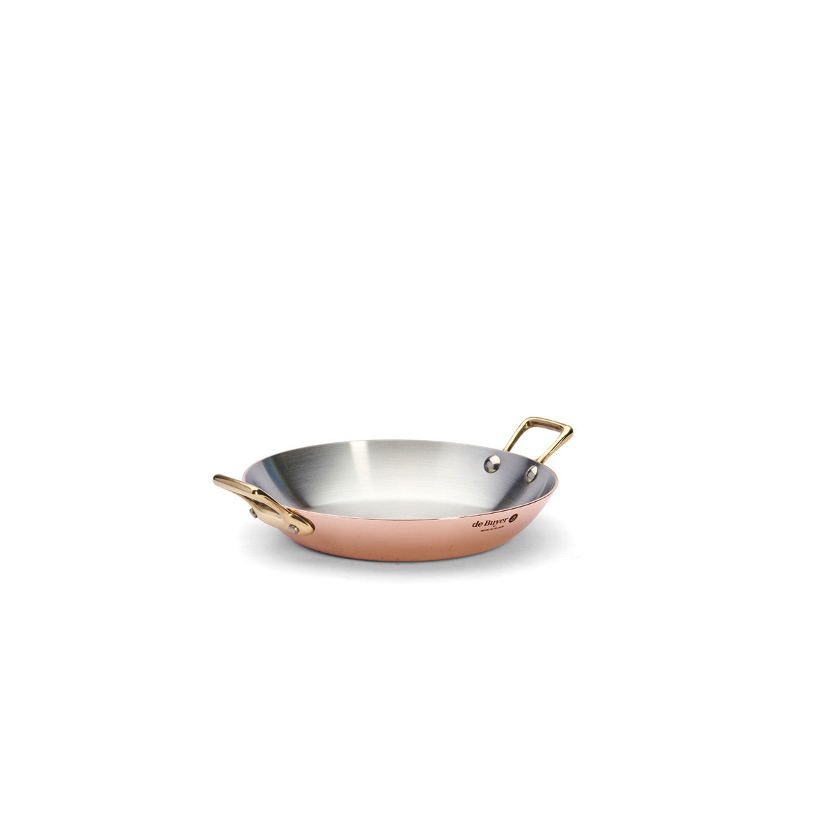 Plat à four en cuivre INOCUIVRE Ø20cm montures laiton - 1
