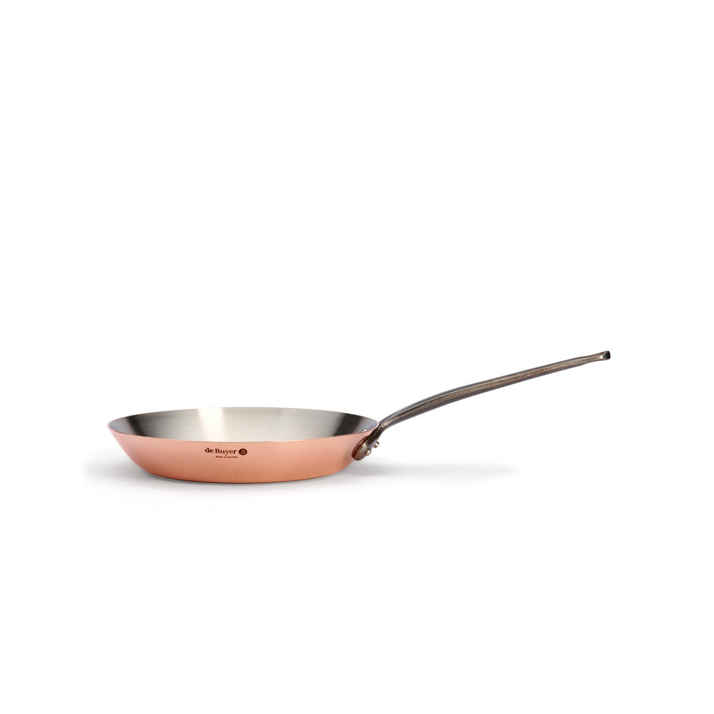 Poêle à frire en cuivre INOCUIVRE Ø28cm queue fonte d'acier - 2