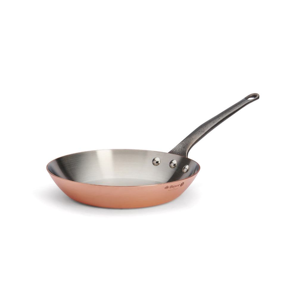 Poêle à frire en cuivre INOCUIVRE Ø24cm queue fonte d'acier - 1