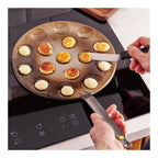 Poêle à Poffertjes & mini-blinis en acier MINERAL B Ø27cm - 16 Poffertjes Ø4cm - 2