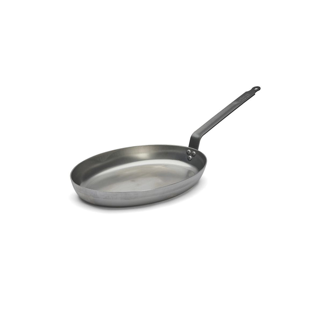 Poêle à poisson en acier CARBONE PLUS Ø40cm - 1