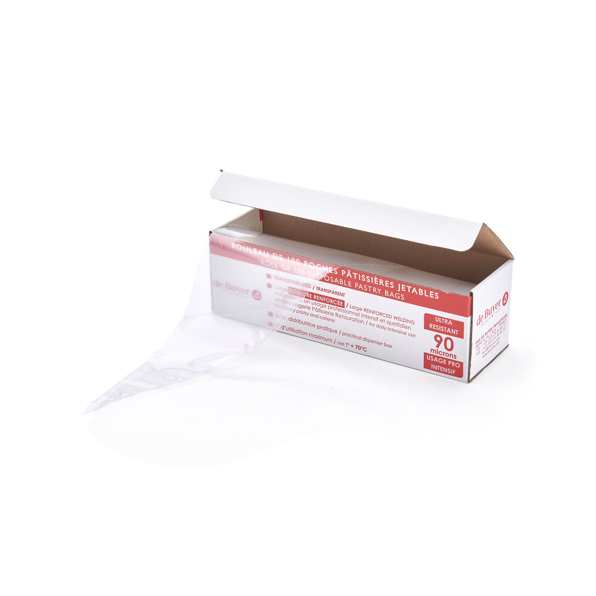 Rouleau de 100 poches pâtissières jetables polyéthylène 55cm - 1