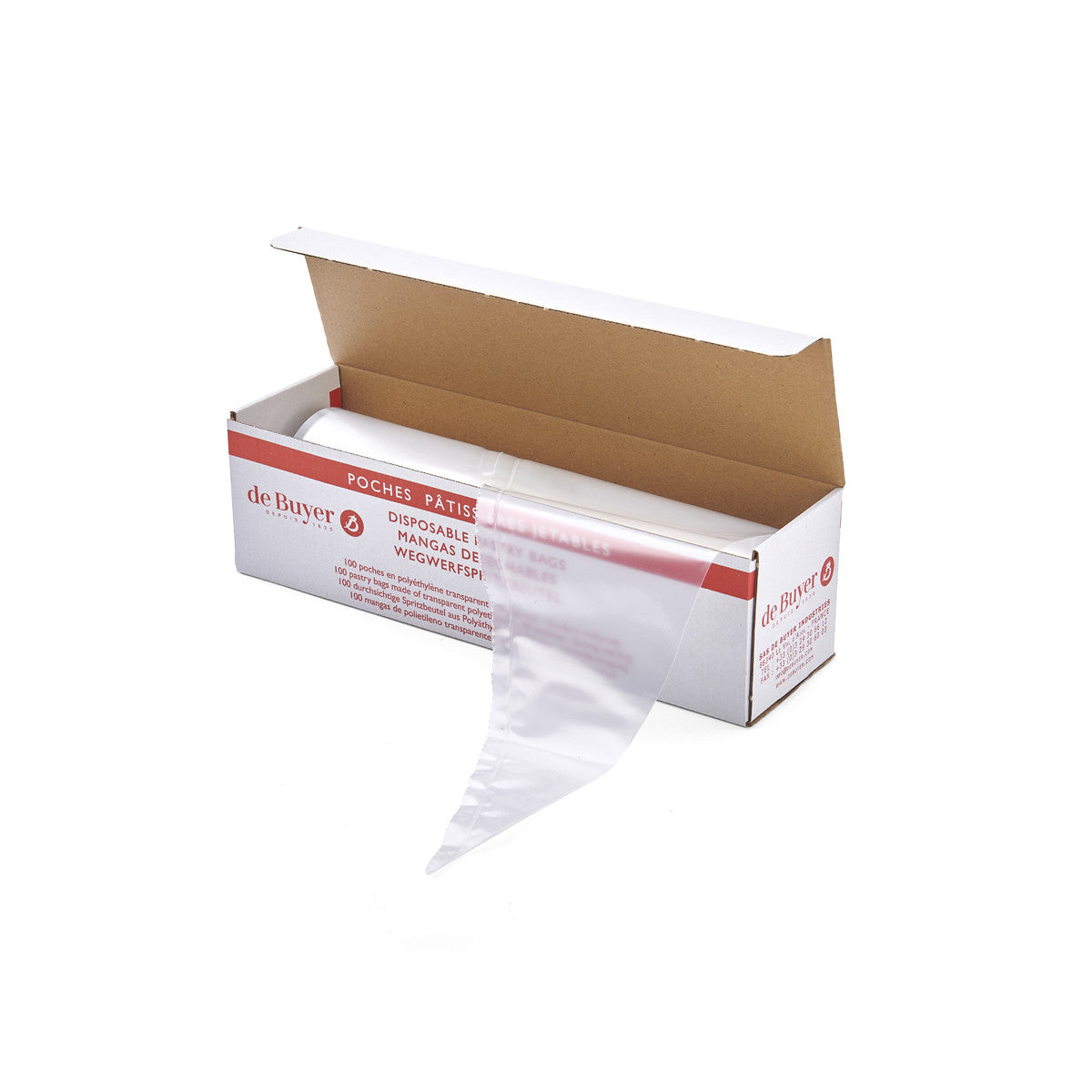 Rouleau de 100 poches pâtissières jetables polyéthylène 50cm - 1