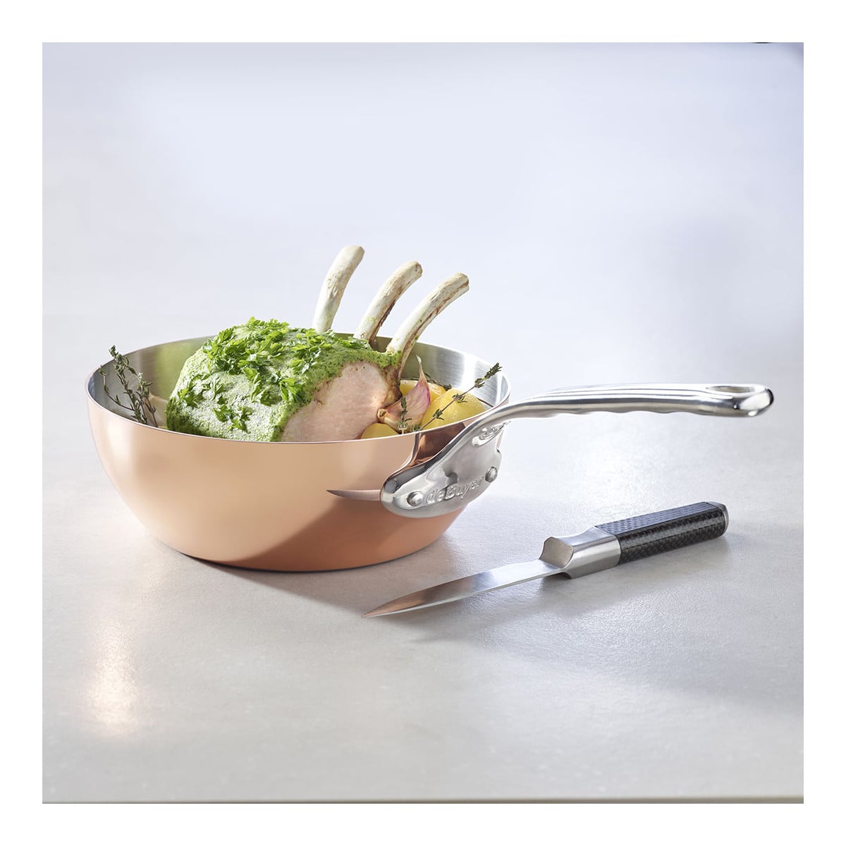 Sauteuse bombée en cuivre INOCUIVRE Ø24cm - 2
