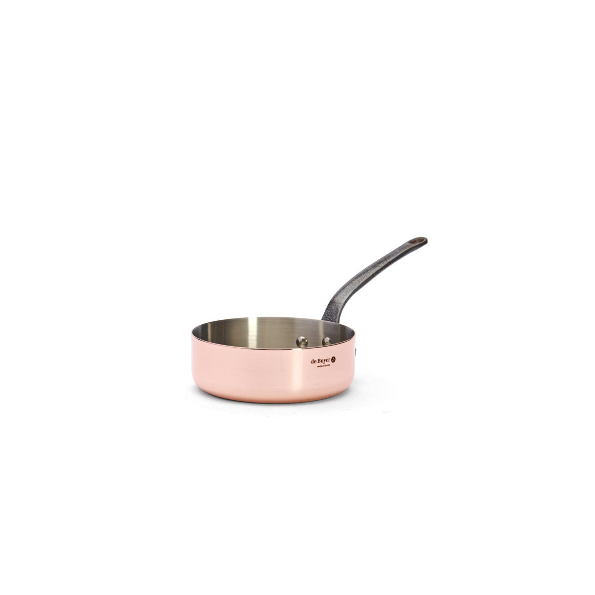 Sauteuse en cuivre INOCUIVRE Ø16cm monture fonte d'acier - 1