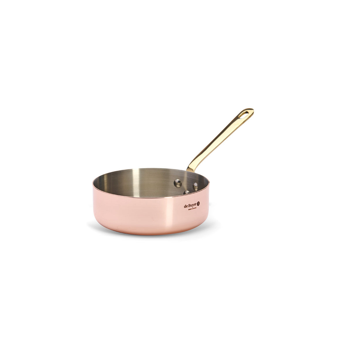 Sauteuse en cuivre INOCUIVRE Ø16cm monture laiton - 1